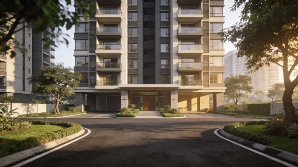 luxury 2 bhk in tathawade showcasing premium residential apartment buildings