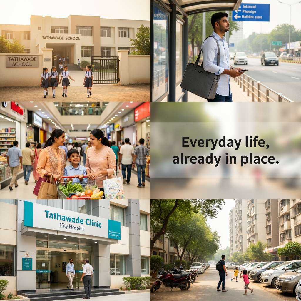 Families and professionals living in spacious 3 BHK apartments in Tathawade near Hinjawadi and Wakad