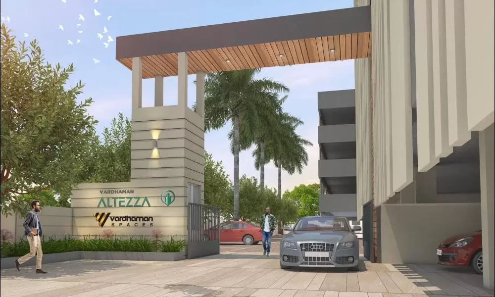 Modern high-rise building at Vardhaman Altezza Tathawade offering spacious 2 BHK and 3 BHK homes in Pune West